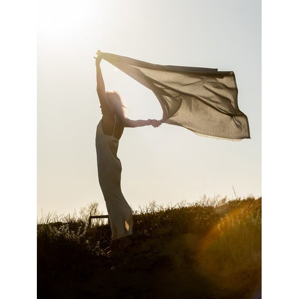 Бежово одеяло със съдържание на памук Лято , 140 x 180 cm Linen - Euromant-image-2