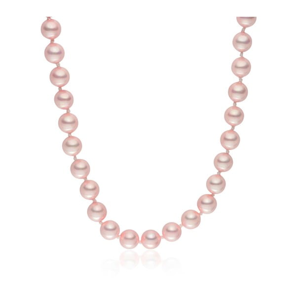 Růžový perlový náhrdelník Pearls of London Mystic Rose, délka 50 cm