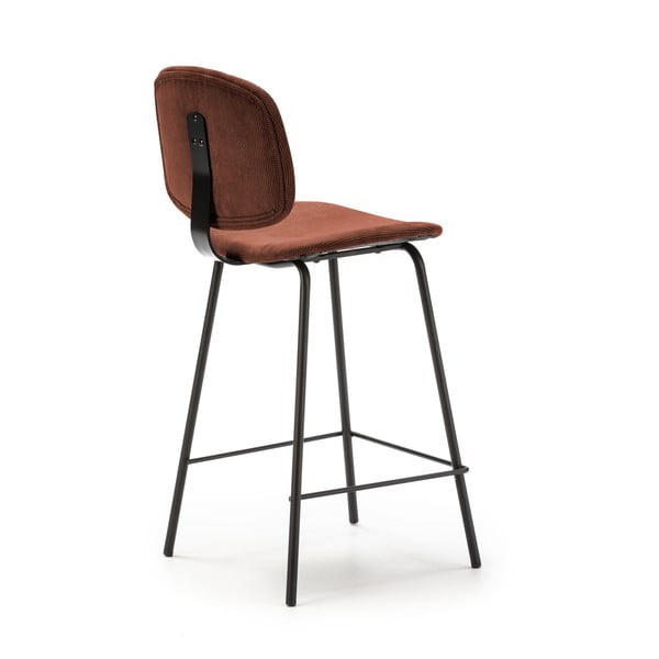 Бар столове в цвят бордо в комплект от 2 броя (височина на седалката 64 cm) Arus - Marckeric-image-4