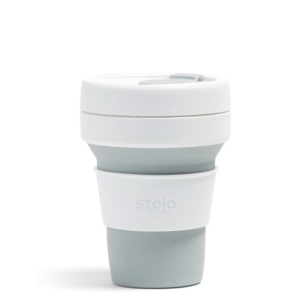 Сгъваема чаша за пътуване Dove в бяло и сиво, 355 ml Pocket Cup - Stojo