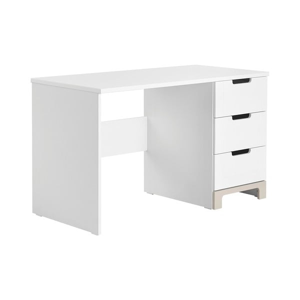 Bílo-šedý psací stůl Pinio Mini, délka 120 cm