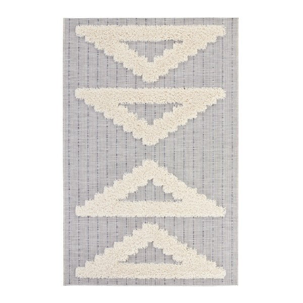 Сив килим Handira Triangles, 155 x 230 cm - Mint Rugs