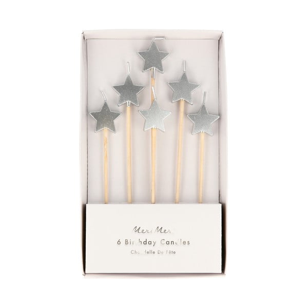 Свещички за торта в комплект 6 бр. Star – Meri Meri