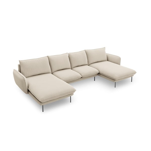 Бежов U-образен диван Vienna - Cosmopolitan Design-image-3