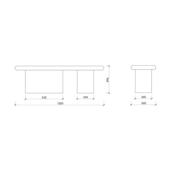 Кафява подплатена пейка от прежда с примки от букле Rull – noo.ma-image-4