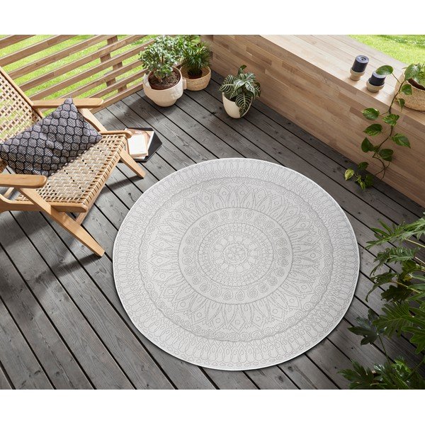 Светлосив кръгъл килим ø 120 cm Spirit - Hanse Home-image-1