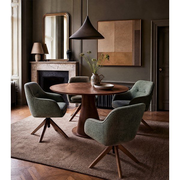 Зелени тапицирани трапезни столове в комплект 2 бр. Avola – Unique Furniture-image-1
