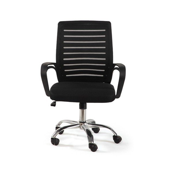 Черен тапициран офис стол Evon – Bonami Essentials-image-2