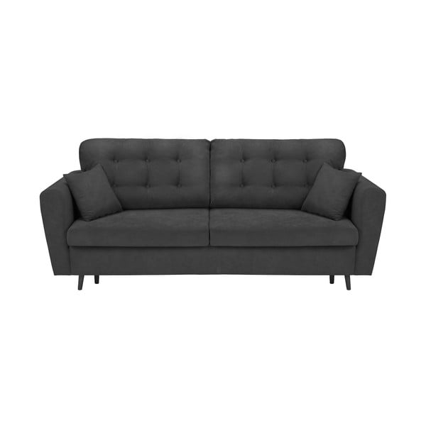 Тъмно сив триместен разтегателен диван с място за съхранение Lyon - Cosmopolitan Design