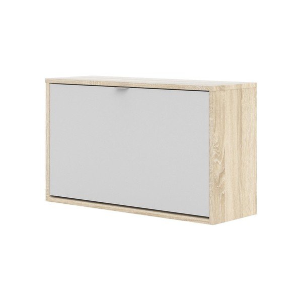 Бяла/естествена накланяща се/висяща стойка за обувки от декор от дъб Shoes – Tvilum-image-3