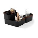 Черен органайзер за баня от рециклирана пластмаса Bellwood – Umbra