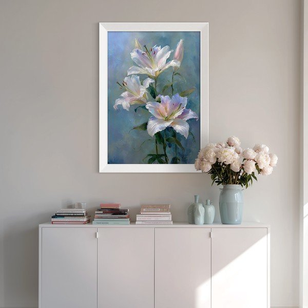 Печатна картина с включена рамка 56x75 cm Lilies – Styler-image-2
