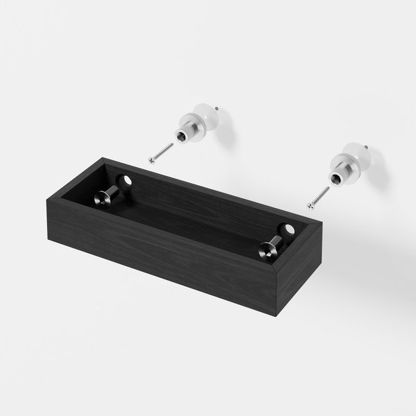 Стенен рафт за баня от черен дъб Yoku - Wireworks-image-2