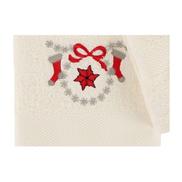 Vánoční sada bílého ručníku a osušky Corap-image-3
