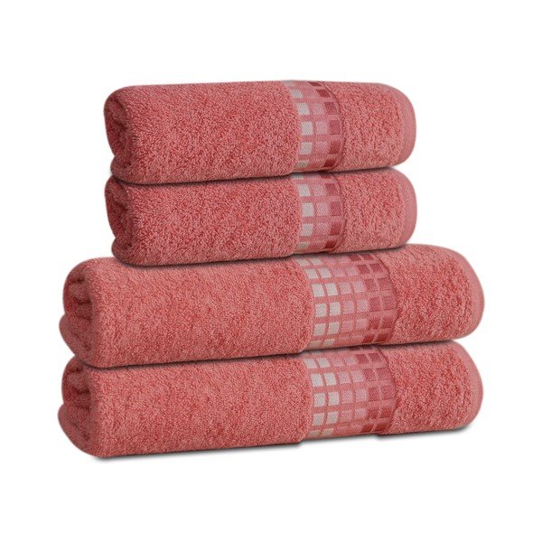 Розова памучна кърпа за баня 70x140 cm Darwin - My House-image-2