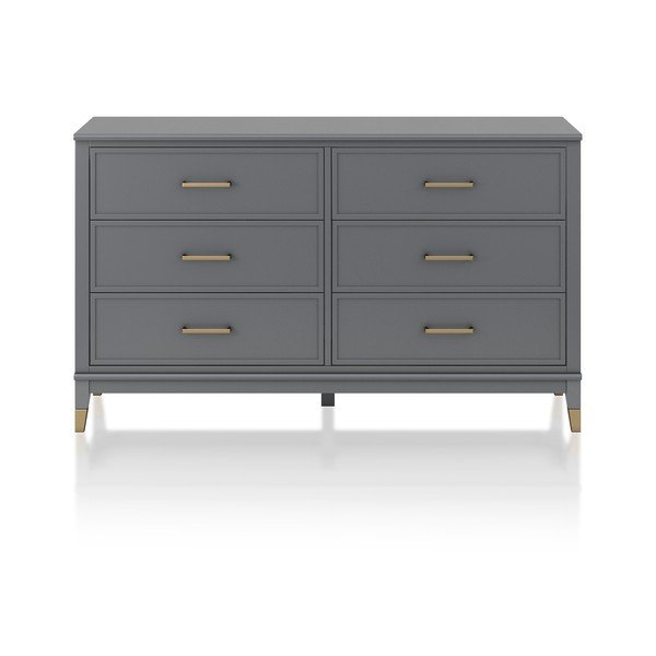 Сив скрин , 144 x 85 cm Westerleigh - CosmoLiving by Cosmopolitan-image-4