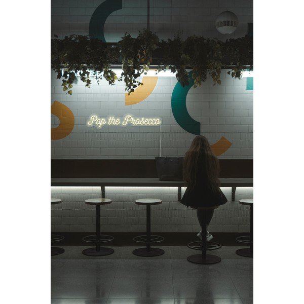 Бяла стенна лампа Prosecco, 80 x 15 cm Pop the Prosecco - Candy Shock-image-1