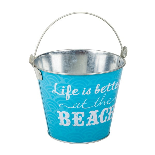 Метална кофа Life is better at the Beach, ø 17 cm - Unknown