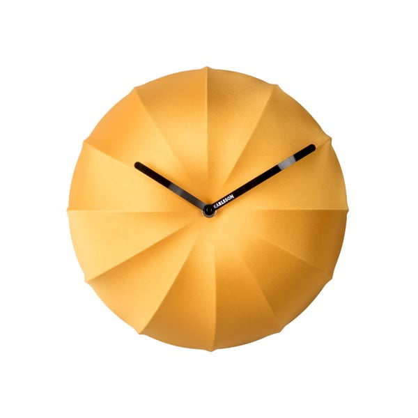 Жълт стенен часовник , ø 40 cm Stretch - Karlsson