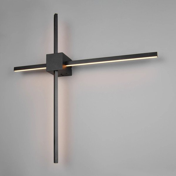 Матово черно LED затъмняваща се стенна лампа Cassino – Trio-image-2