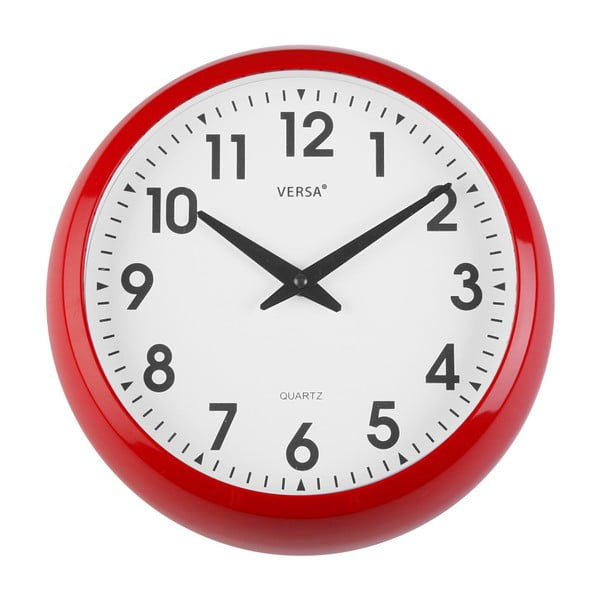 Стенен часовник червен кухненски часовник , ⌀ 30 cm - Versa