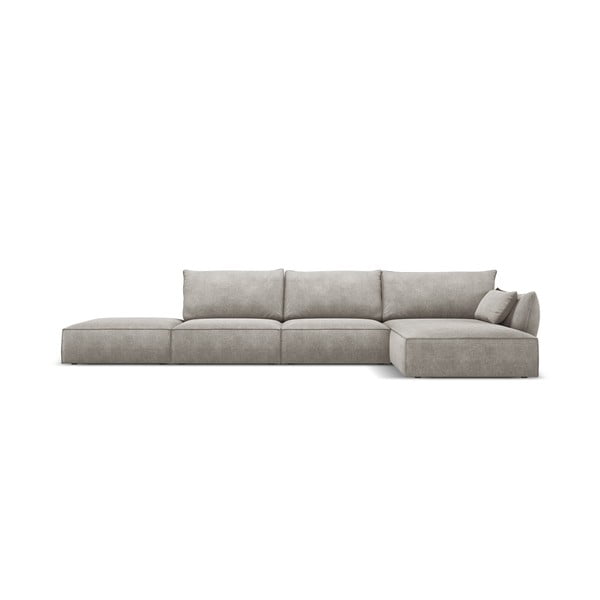 Светлосив ъглов диван (десен ъгъл) Vanda - Mazzini Sofas