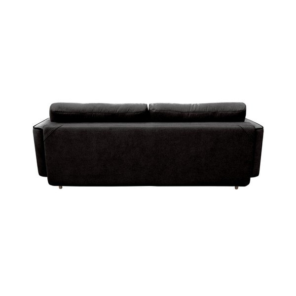Černá trojmístná rozkládací pohovka se světlými nohami Mazzini Sofas Ivy-image-4