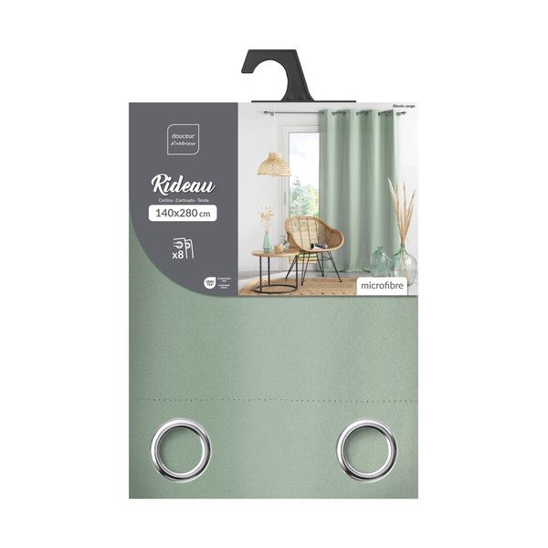 Светлозелено dimout перде от микрофибър 140x280 cm Absolu – douceur d'intérieur-image-4