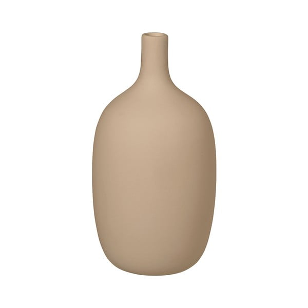Бежова керамична ваза Nomad, височина 21 cm - Blomus