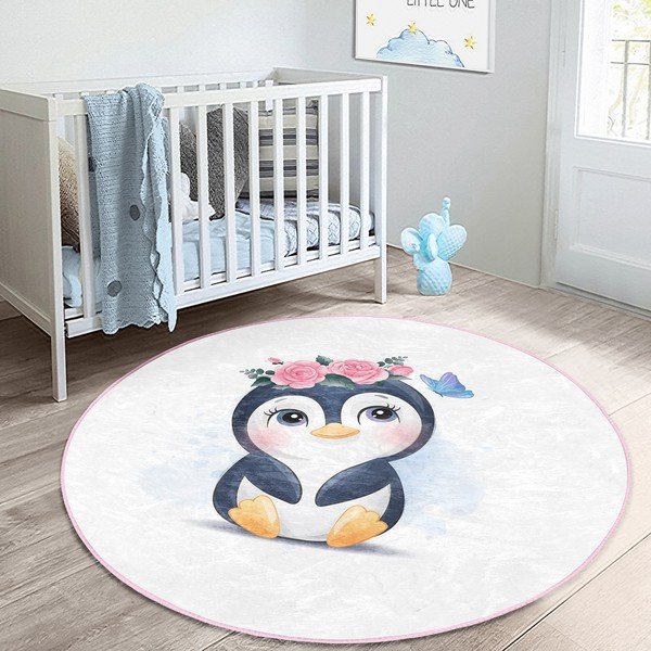 Бял детски килим ø 100 cm Comfort - Mila Home-image-1