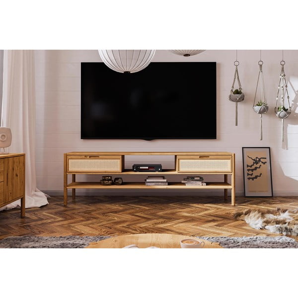 Масичка за телевизор от дъб 204x64 cm Pola - The Beds-image-1