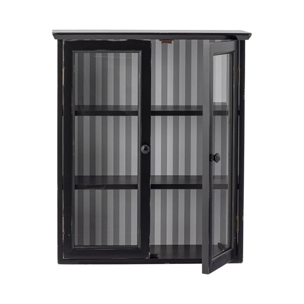 Черна висяща витрина от масивна ела 51,5x66,5x22,5 cm Hazem – Bloomingville-image-2