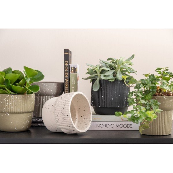 Светлобежова бетонна саксия ø 14 cm Speckles - PT LIVING-image-1