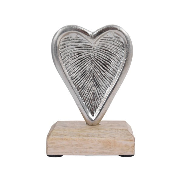 Коледна украса във формата на сърце с дървена основа Ego decor, височина 12 см - Ego Dekor