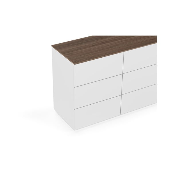 Нисък скрин в бяло/кафяво с размери 120x84 cm Join - TemaHome-image-4