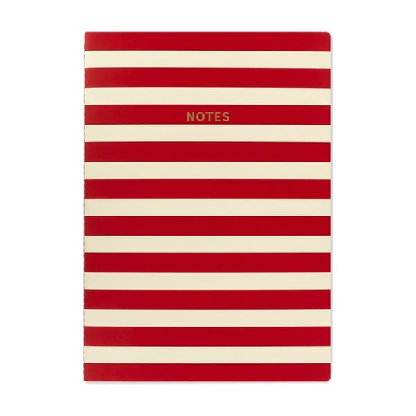 Червено-бяла тетрадка A4 на райета - GO Stationery
