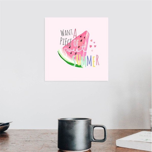 Стикер за стена Лято, 30 x 30 cm - North Carolina Scandinavian Home Decors