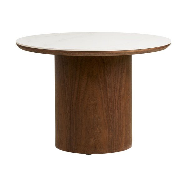 Кръгла масичка за кафе с керамичен плот в тъмно естествен цвят ø 60 cm Noli – House Nordic