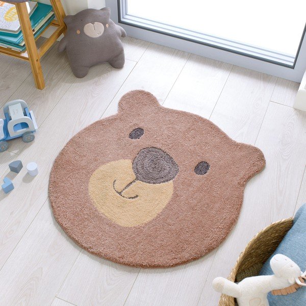 Детски килим, ø 70 cm Bear Face - Flair Rugs-image-4