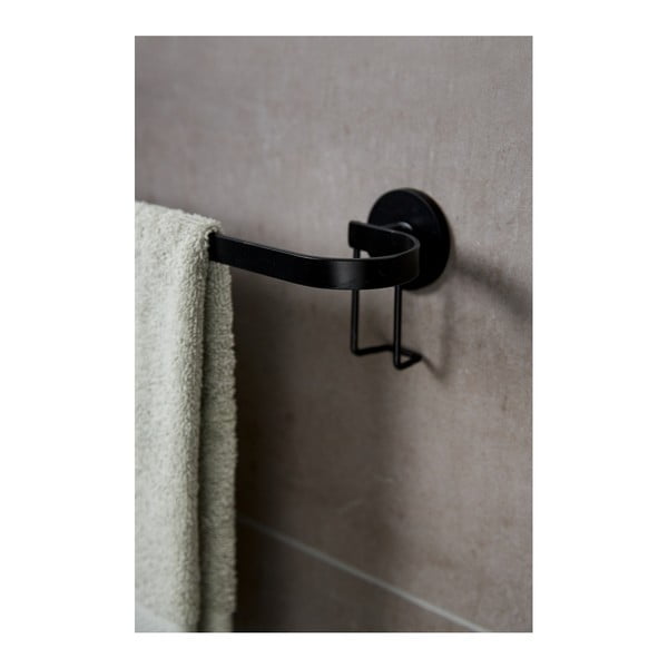 Черен стенен държач за кърпи Classic Plus - Wenko-image-1