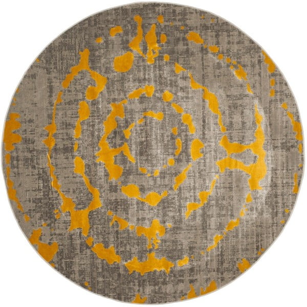 Žlutý koberec Webtappeti Abstract, 155 cm