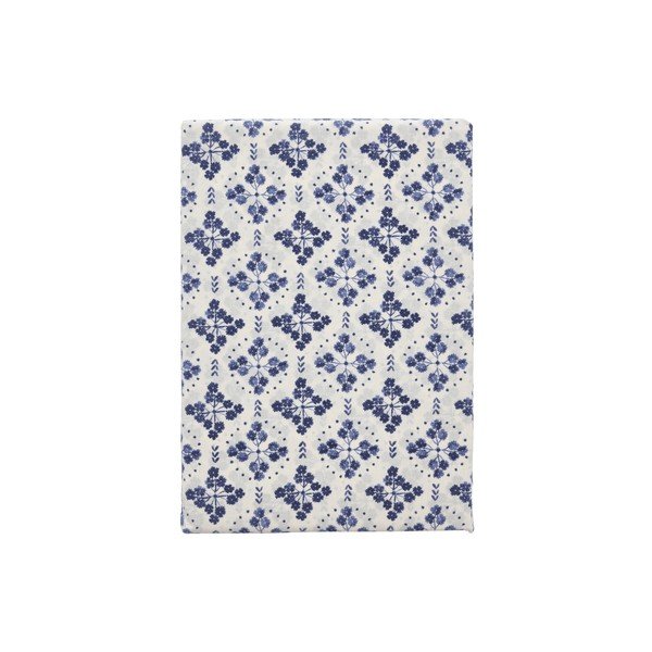 Бяло и синьо памучно спално бельо за единично легло 140x200 cm Heirloom - Södahl-image-3