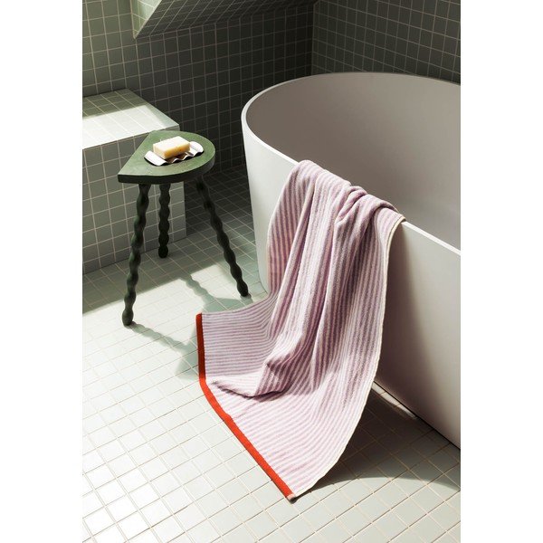 Памучна кърпа от тери в цвят лавандула/кремава 50x80 cm Gobo – noo.ma-image-4