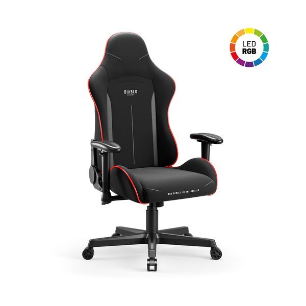 Черен гейминг стол X-Starter LED – Diablo Chairs