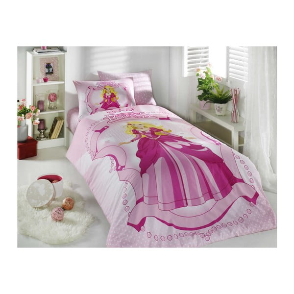 Materro Farha памучно спално бельо за единично легло с чаршаф, 160 x 220 cm - Mijolnir