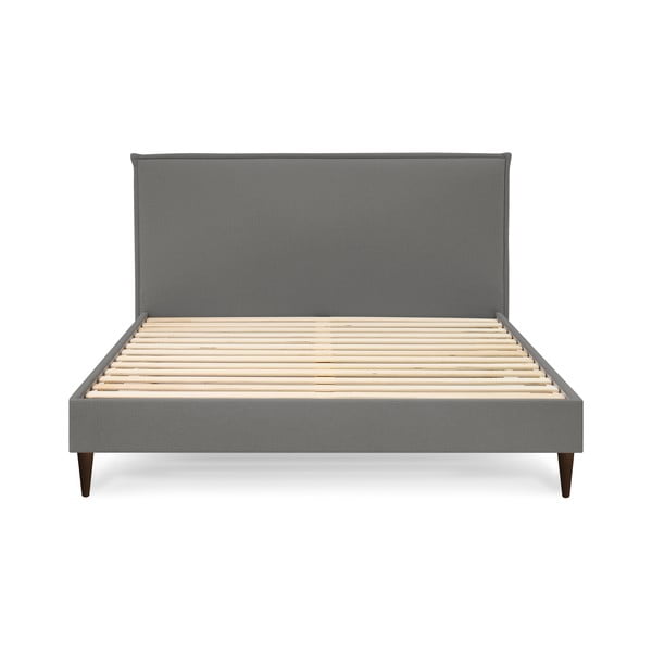 Антрацитно тапицирано двойно легло с решетка 160x200 cm Sary - Bobochic Paris-image-3