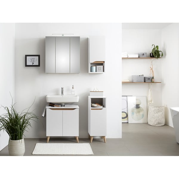 Бял нисък висящ шкаф без мивка 60x53 cm Комплект 857 - Pelipal-image-4