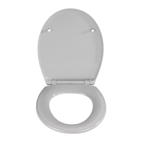 Светлосива тоалетна седалка с лесно затваряне , 44,5 x 37,5 cm Samos - Wenko-image-1