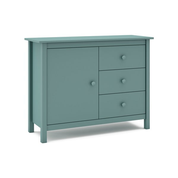 Нисък детски скрин от борова дървесина в цвят бензин 90x80 cm Max - Marckeric-image-3