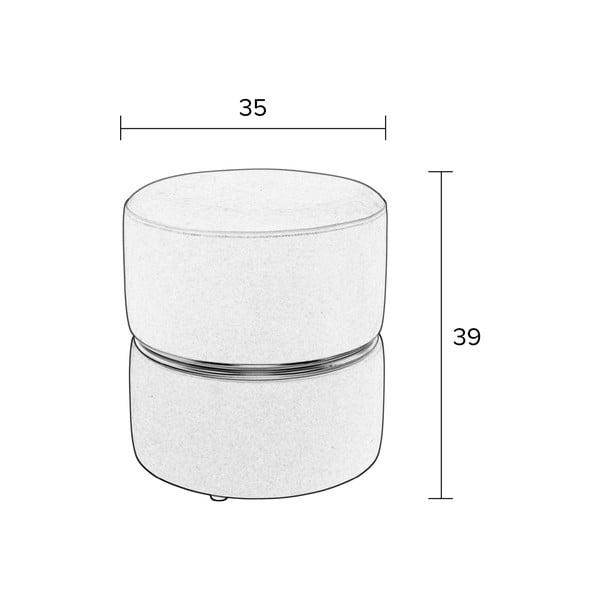 Зелено-тюркоазена кадифена табуретка Bubbly – White Label-image-3